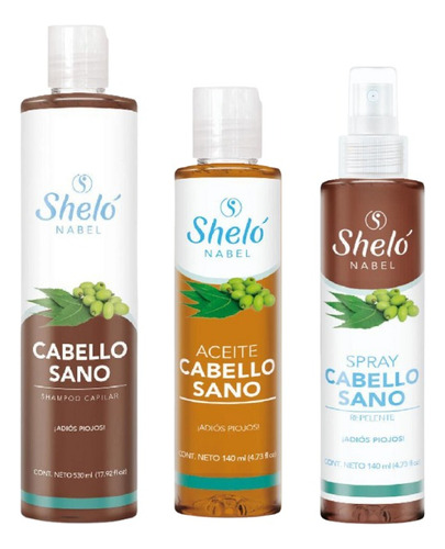 Shampoo + Aceite + Spray Cabello Sano Shelo