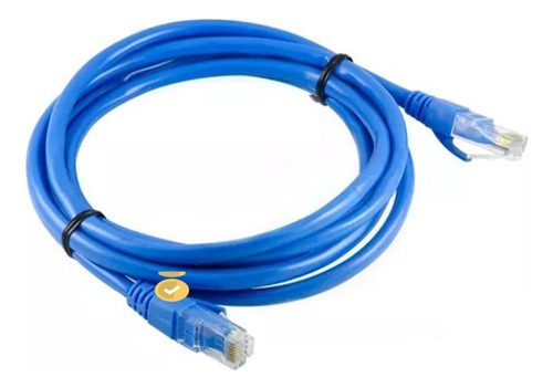Cable De Red Utp Powest Patch Cord Blindado Azul Cat6a 7pies