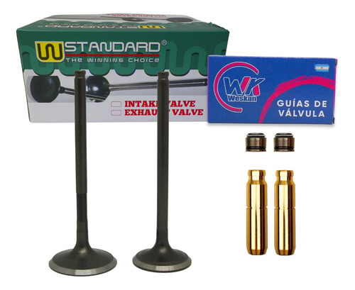 Kit Valvulas + Guías Bronce Honda Cg Titan 150 / Xr 150 L X2