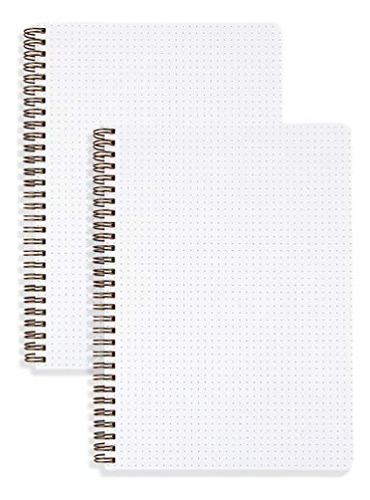 (paquete De 2) B5 Dot Grid Notebook 100gsm Bullet Spira...