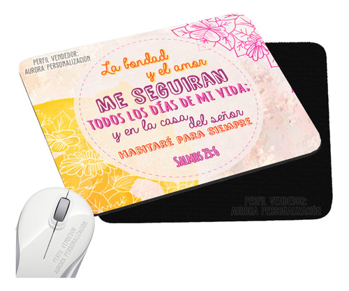 Pad Mouse Rectangular Mensaje Religioso Cristiano Dios 6