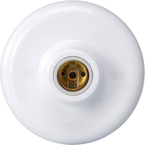 Plafon Plástico Branco Soquete E-27 Porcelana Foxlux