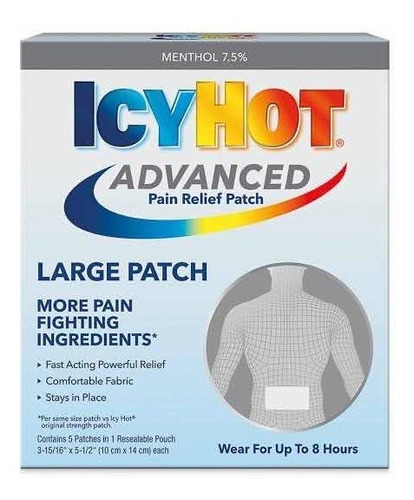 Parches Icy Hot AnaLGésico Menthol 5% 5 Parches 10cm X 20cm