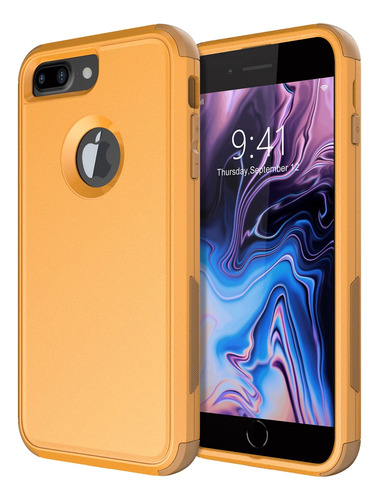 Funda Diverbox iPhone 8 Plus/7 Plus Resistente (amarillo)