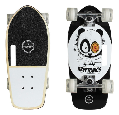Kryptonics Stubby 19 Pulgadas Skateboard Completo - Panda Vi