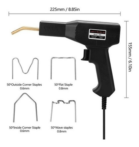 Imagen 3 de 8 de Soldadora De Plástico Con Clip, Cuchillo Y Clavos De Onda