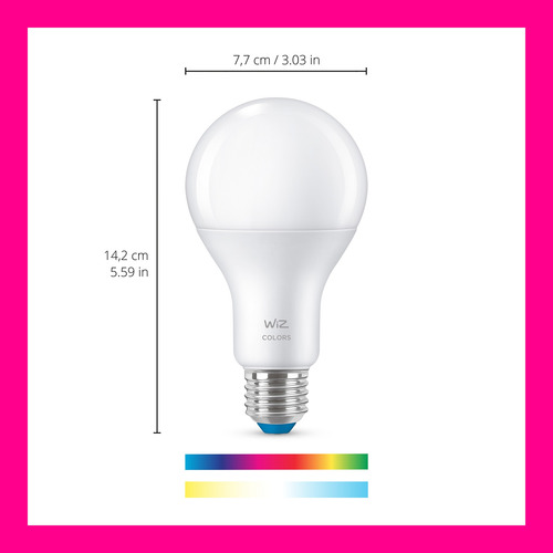 Imagen 4 de 12 de Foco Inteligente Color Led Wiz Smart A67