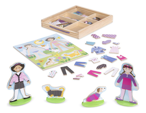 Melissa & Doug Best Friends - Juego De Muñecas Magnéticas.