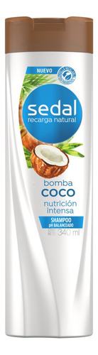 Shampoo Sedal Recarga Natural Bomba Coco en botella de 340mL por 1 unidad