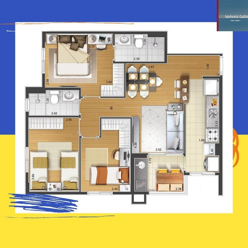 Imagem 24 de 24 de Apartamento 3 Dormitórios Com Varanda Gourmet Em São Caetano Do Sul - Felicitat - 68129861