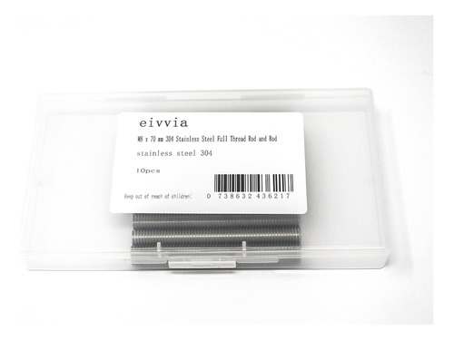 Eivvia 10 Pcs M8 X70 Mm 304 Varilla De Rosca Completa De Y