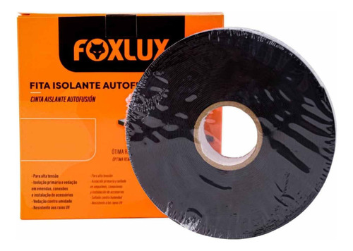 Fita Isolante Auto Fusão Preta 10m Foxlux