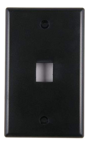 Placa Frontal Estándar 1 Puerto, Abs 94v-0, Negro