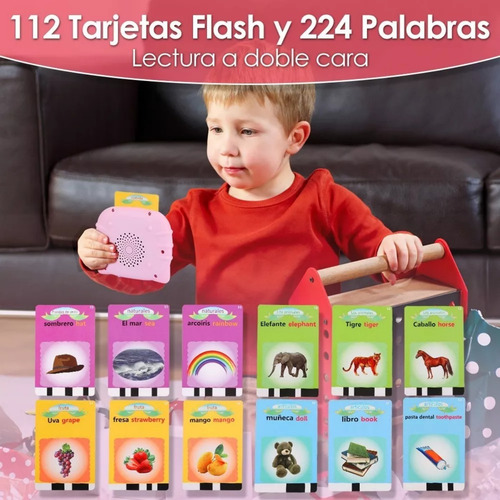 Juguetes Aprendizaje Español Tarjetas Niños 224 Palabras