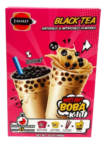 Tapioca Instantánea Sabor Té Negro, J-basket 285 Gramos