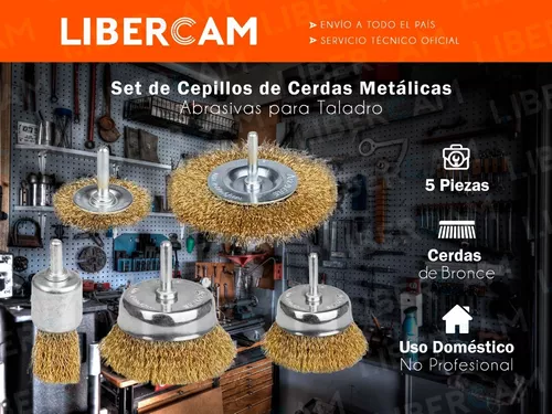 Set Cepillos Para Taladro Kit 5 Piezas Madera Metal Copa