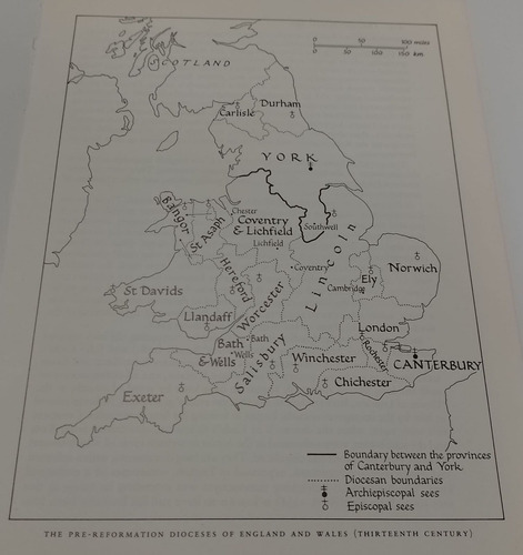  Mapa Principales Diocesis De Inglaterra Y Gales Pre Reforma