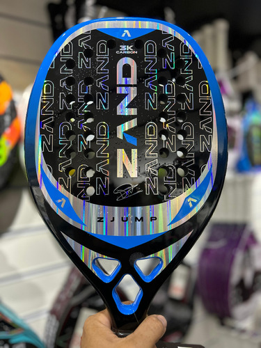 Raquete De Beach Tennis Zand Z Jump 2024 Dani Mola Carbon 3k Cor Peso 316gr - 25.5cm