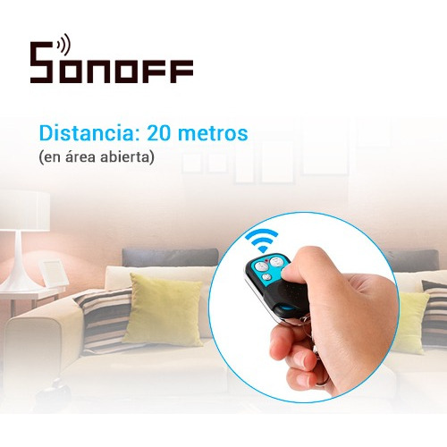 Control Remoto Rf Sonoff 4 Botones Tapa Deslizable 20 Metros
