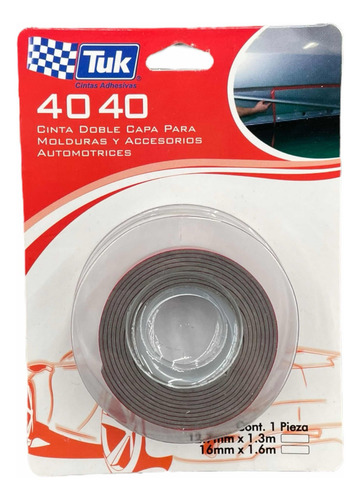Cinta Doble Capa Molduras Y Accesorios Automotrices Tuk 4040 Color Negro Cinta Doble Cara Tuk 4040 Automotriz