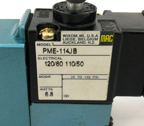 New Mac Valves 811c-pm-114jb-192 Solenoid Valve 110-120v Bbt