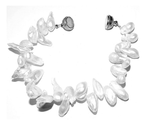 Pulsera   Perla  Diente Cultivada Blanca 18 Mm 