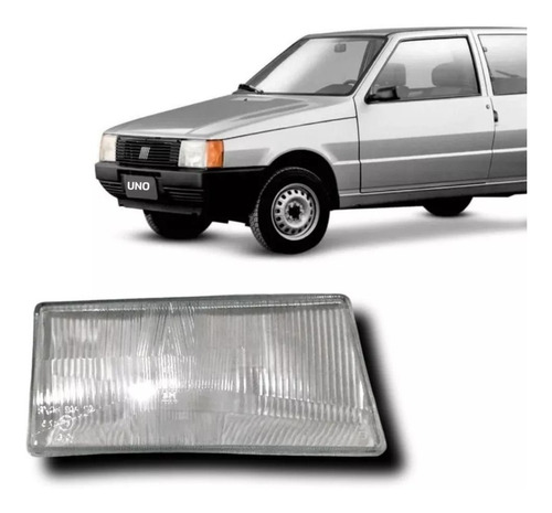 Lente Farol Uno Vidro 91 A 2003 Lançamento - Lado Direito