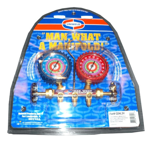 Juego Manometro Uniweld Completo 410/r22/404a Qs4l3h Manguer