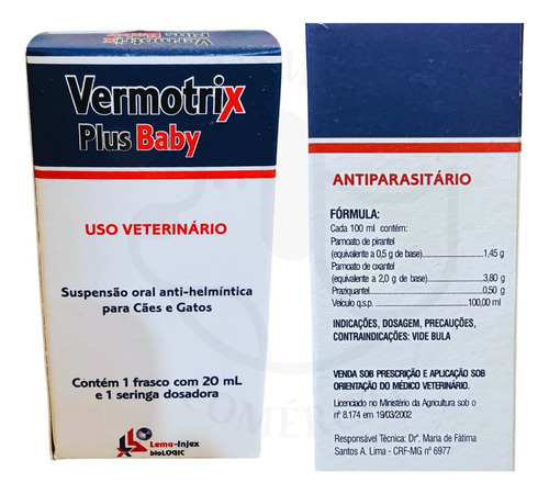 5 Un Vermífugo Para Filhotes - Vermotrix Plus Baby 20ml
