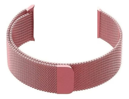 Pulseira Compatível Com Smartwatch Apple Aço Inox Magnética Cor Rose Pink 42 ao 49mm