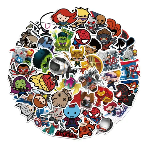 Disney Marvel-pegatinas De Dibujos Animados De Superhéroes D