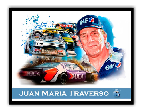 Cuadro Decorativo Juan María Traverso Chevy Ford 32x42 Cm