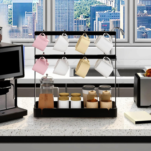 Soporte Para Tazas De Café Con Base De Almacenamiento,