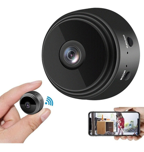 Imagem 1 de 4 de Mini Câmera Wifi Ip Filma No Escuro Com Infra Espiã Portátil Pega Traição Marido/esposa