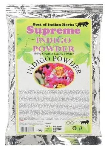 Polvo De Índigo Orgánico Supreme 100g. Tintura Natural