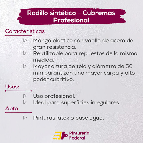 Rodillo Para Latex El Galgo Cubremas No 17 + 2 Repuestos