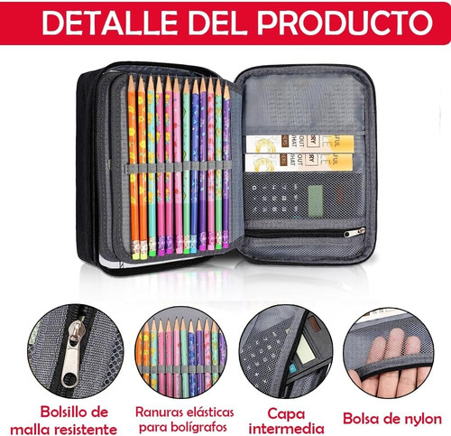 Estuche Para Lápices Con 72 Ranuras Para Lápices Escolares