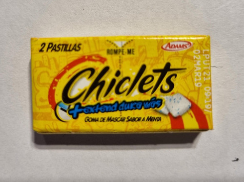 4 Minicajitas Chiclets Adams Para Coleccion