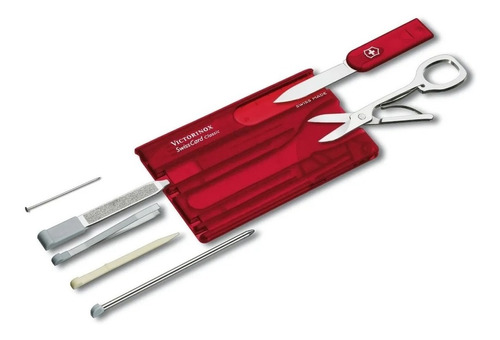 Swisscard Classic Victorinox Rojo Transparente #0.7100.t