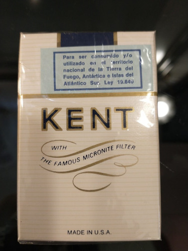 Imagen 4 de 8 de Antigua Marquilla Cigarrillos Kent Made In Usa Llena Años 70