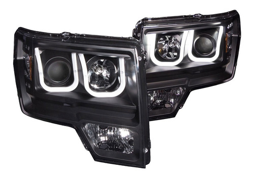 Faro Proyector Negro Led Bar Ford F150 Importada 2010 2014