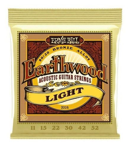 Ernie Ball Earthwood Light Cuerdas Guitarra Acústica 11-52