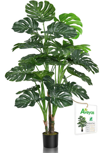 4 5ft Artificial Monstera Deliciosa Adansonii Árbol Pl...