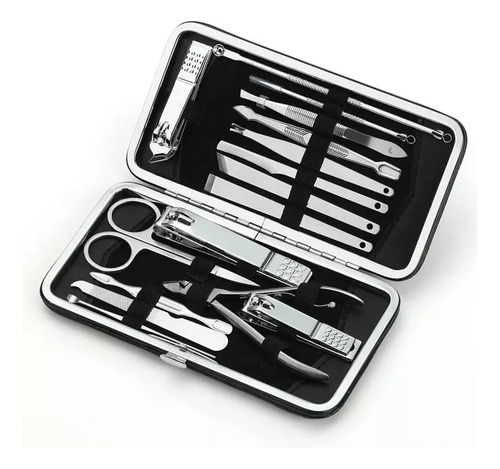 Set Manicure Pedicure 16 En 1 Acero Inoxidable Kit 16 Piezas