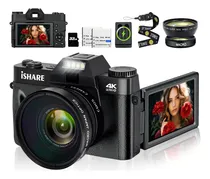 Comprar Cámara Digital 4k Para Fotografía 48mp 18x Zoom Digital Enfoque Automático Macro Lente Vlogging Cámara Con Wifi 2 Baterías 32g Tf Tarjeta Cargador Portátil, Cámaras Micrófono Integrado