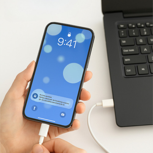 Cable Teeky Usb A Usb-c 1m Reforzado Carga Rápida Universal Color Blanco