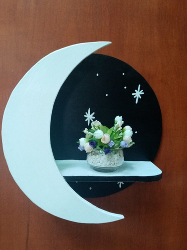 Repisa Luna, Círculo,cielo, Madera