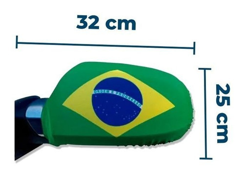 Bandeira Do Brasil Para Retrovisor Carro Copa Do Mundo - Par