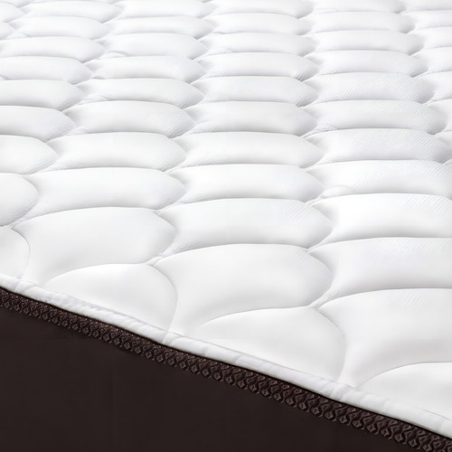 Cama Rosen Ergo T New 2 Pl 150x200 Bd Ferrara Color Marrón/blanco