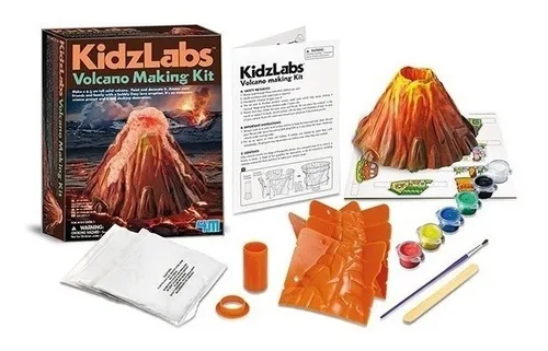 Kit Volcan Juguete Erupción Pintar Manualidades Niños
